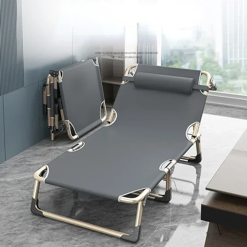 Outdoor Camping Lounge Chairs - Office Lunch Nap Folding Lounge Chair