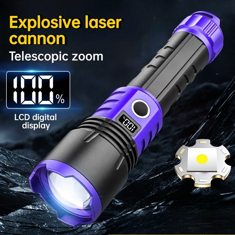 Outdoor Camping Lighting - Multi Functional Strong Light LED Flashlight