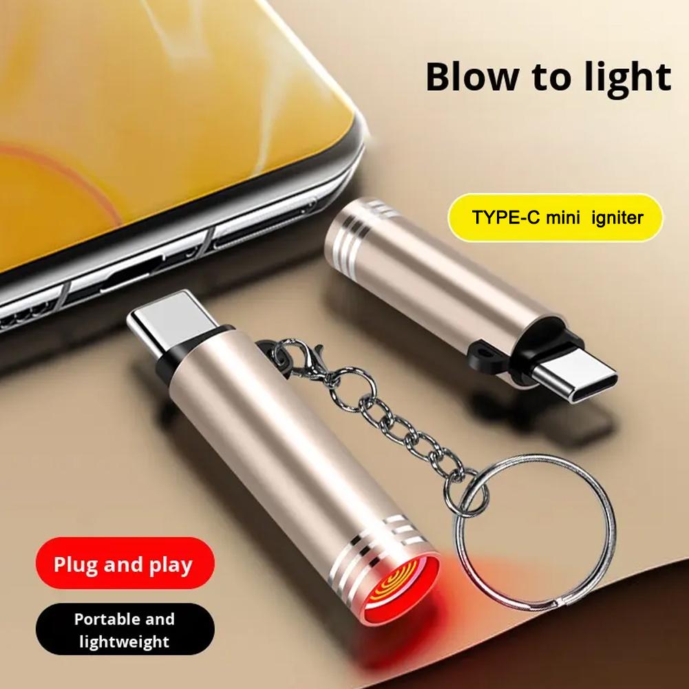 Outdoor Windproof Lighter - Type C Mini Lighter Blow to