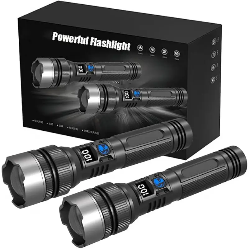 Outdoor Camping Adventure - Ultra-Bright Rechargeable Flashlight, Compact & Lightweight