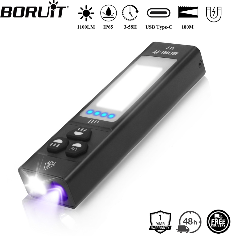 Outdoor Camping Glamping - BORUiT U7 UV LED EDC Flashlight