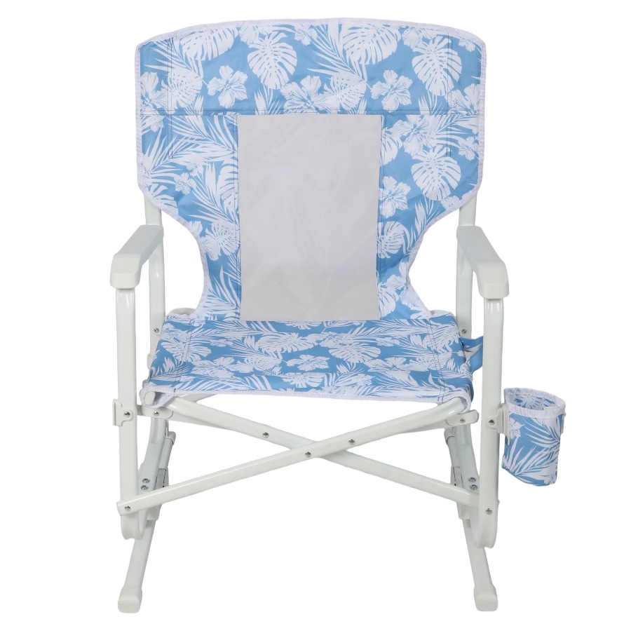 Outdoor Camping Rocker - Mainstays Blue Low‑Sitting Beach Rocking Chair