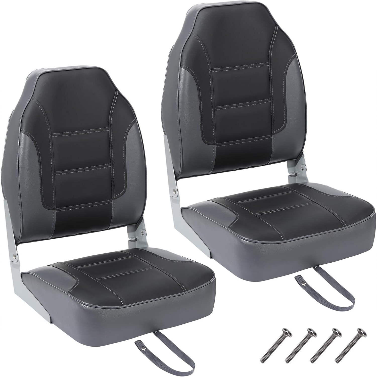 Folding Chair - 2 Pack Folding Boat Seats, High