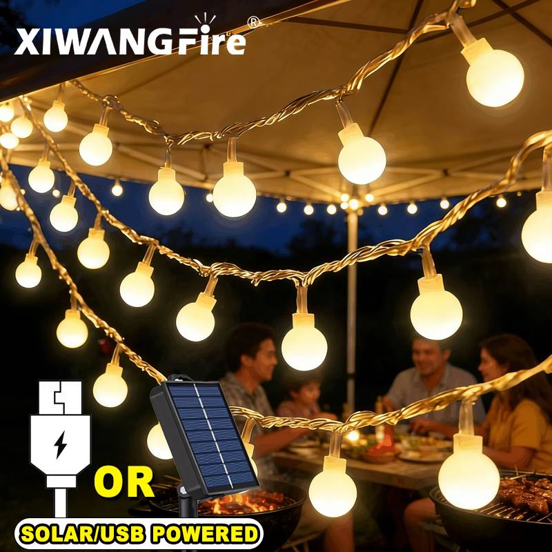 3-10M Solar/USB/Battery String - Outdoor Camping Lighting recension och pris