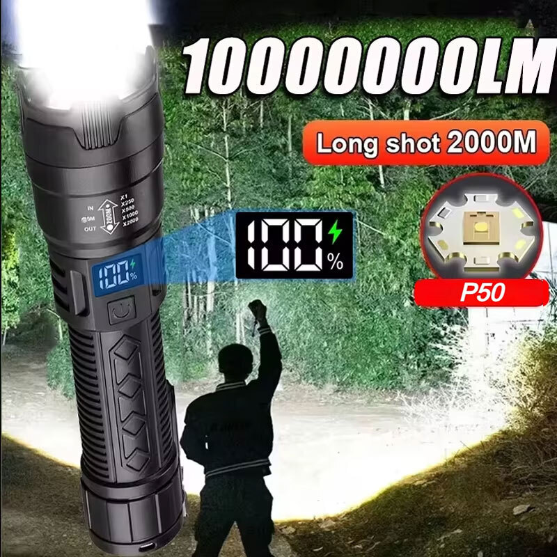 High Strong Power Led Flashlig - Outdoor Camping Glamping recension och pris