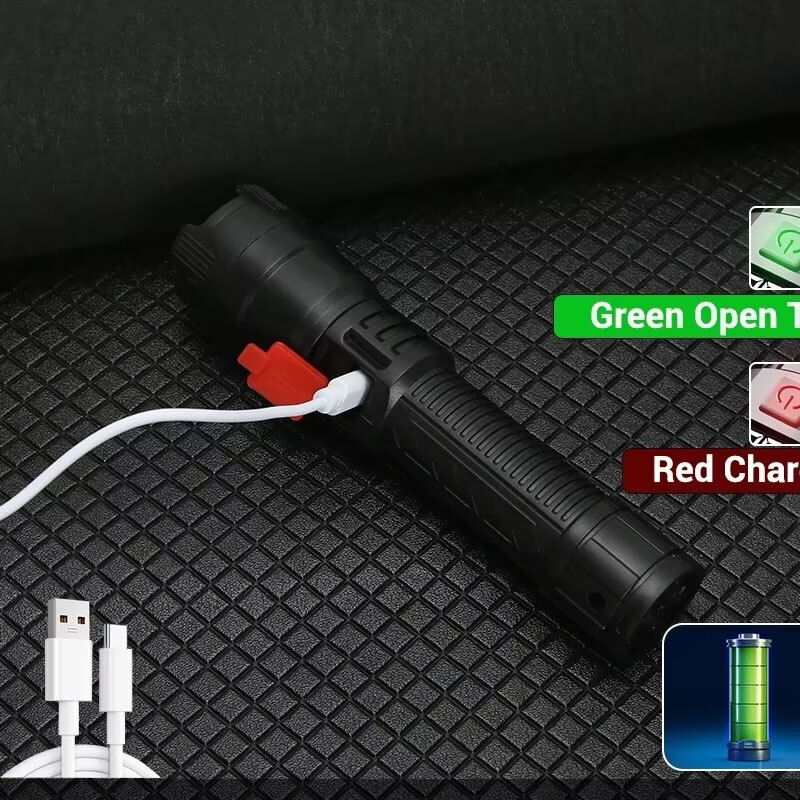 High Strong Power Led Flashlig - Outdoor Camping Glamping recension och pris