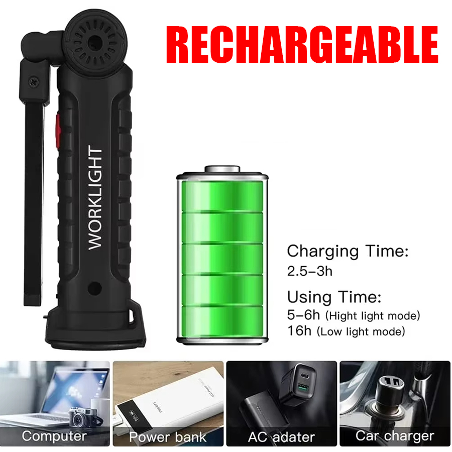 Portable LED Flashlight with M - Outdoor Camping Glamping recension och pris