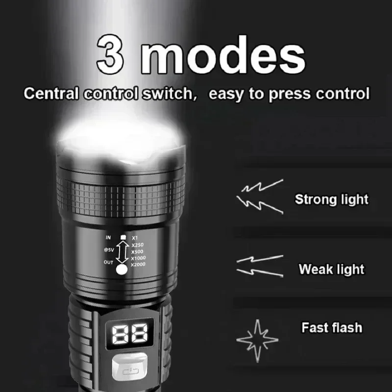 Rechargeable LED Flashlight 10 - Outdoor Camping Glamping recension och pris