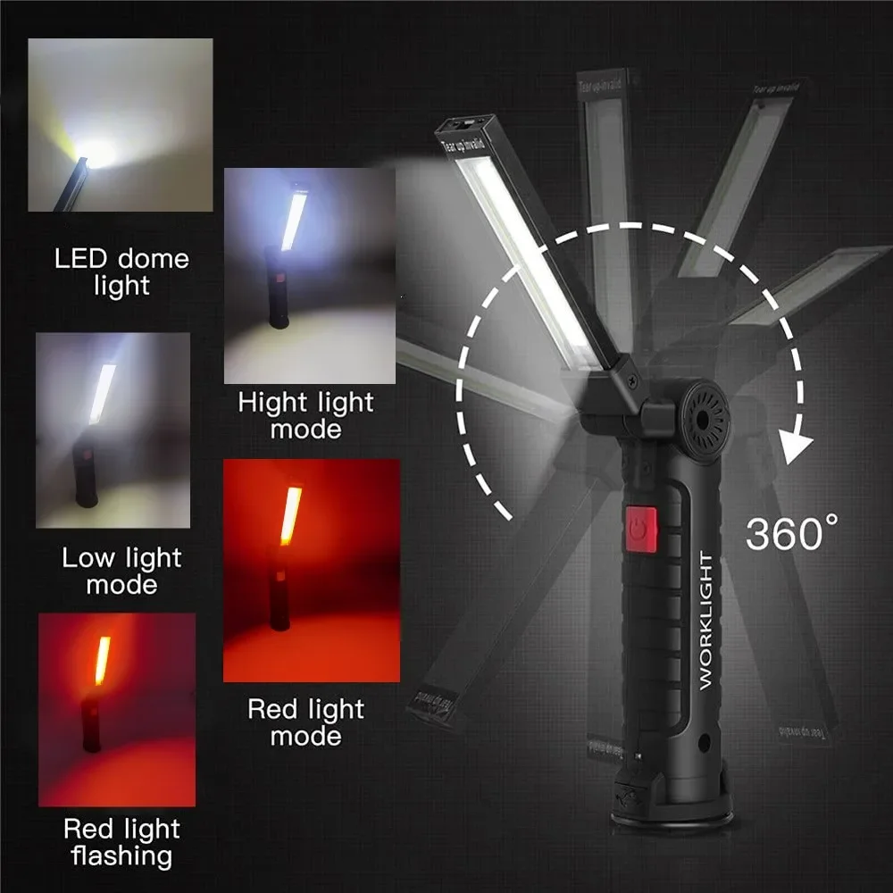 Portable COB LED Flashlight US - Outdoor Camping Glamping recension och pris