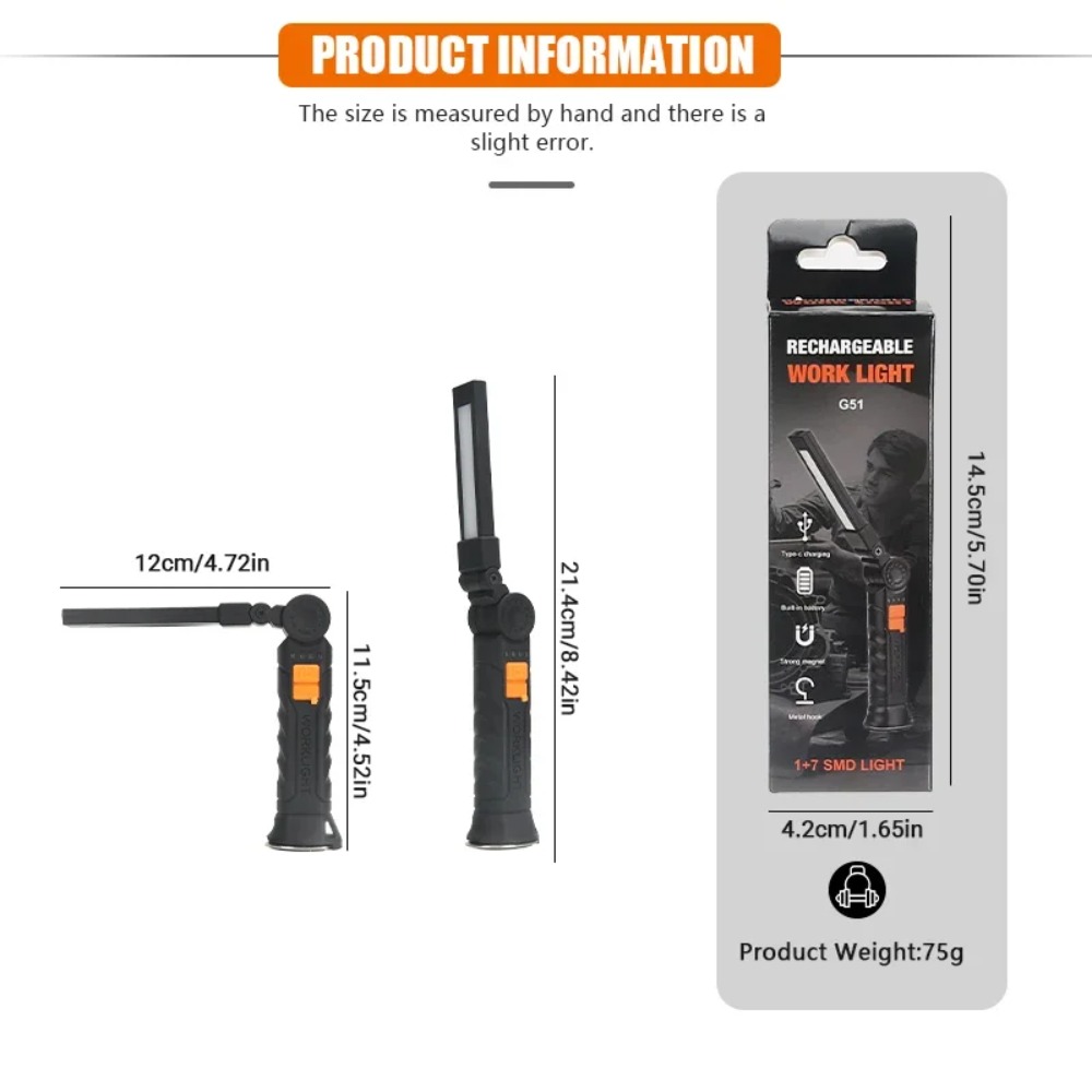 Portable COB LED Flashlight US - Outdoor Camping Glamping recension och pris