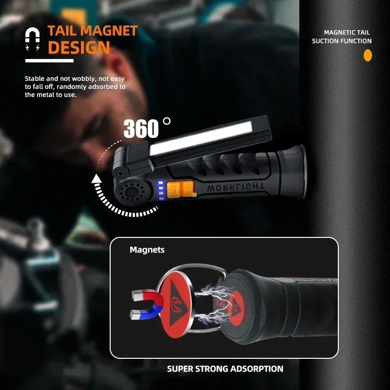 Portable COB LED Flashlight US - Outdoor Camping Glamping recension och pris