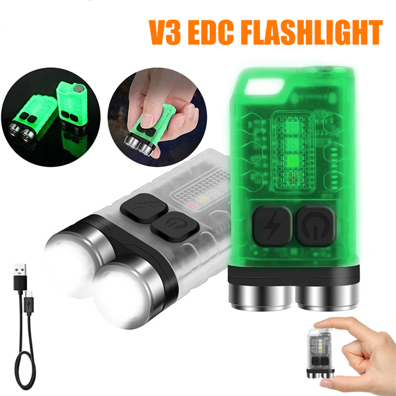 V3 EDC Flashlight Mini Keychai - Outdoor Camping Glamping recension och pris