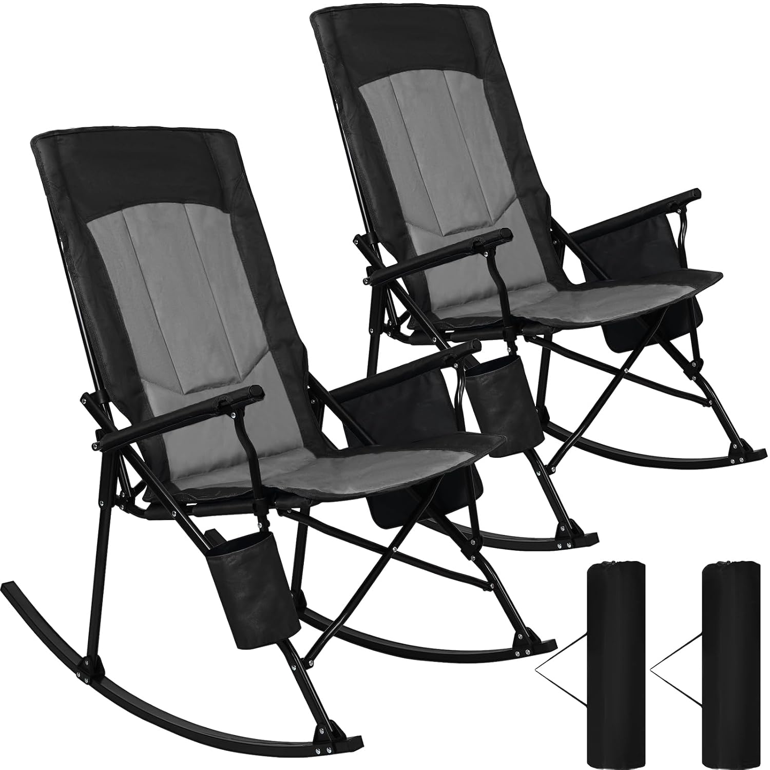 High Back Portable Rocking Cha - Outdoor Camping Rocker recension och pris