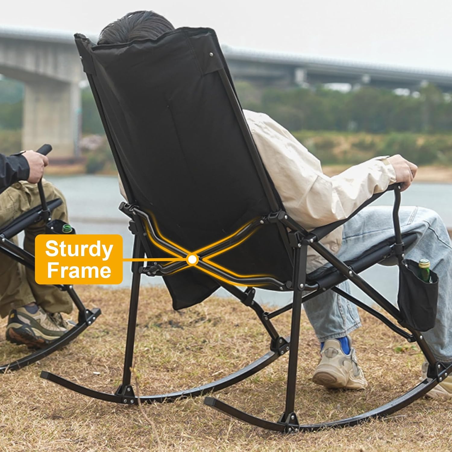 High Back Portable Rocking Cha - Outdoor Camping Rocker recension och pris