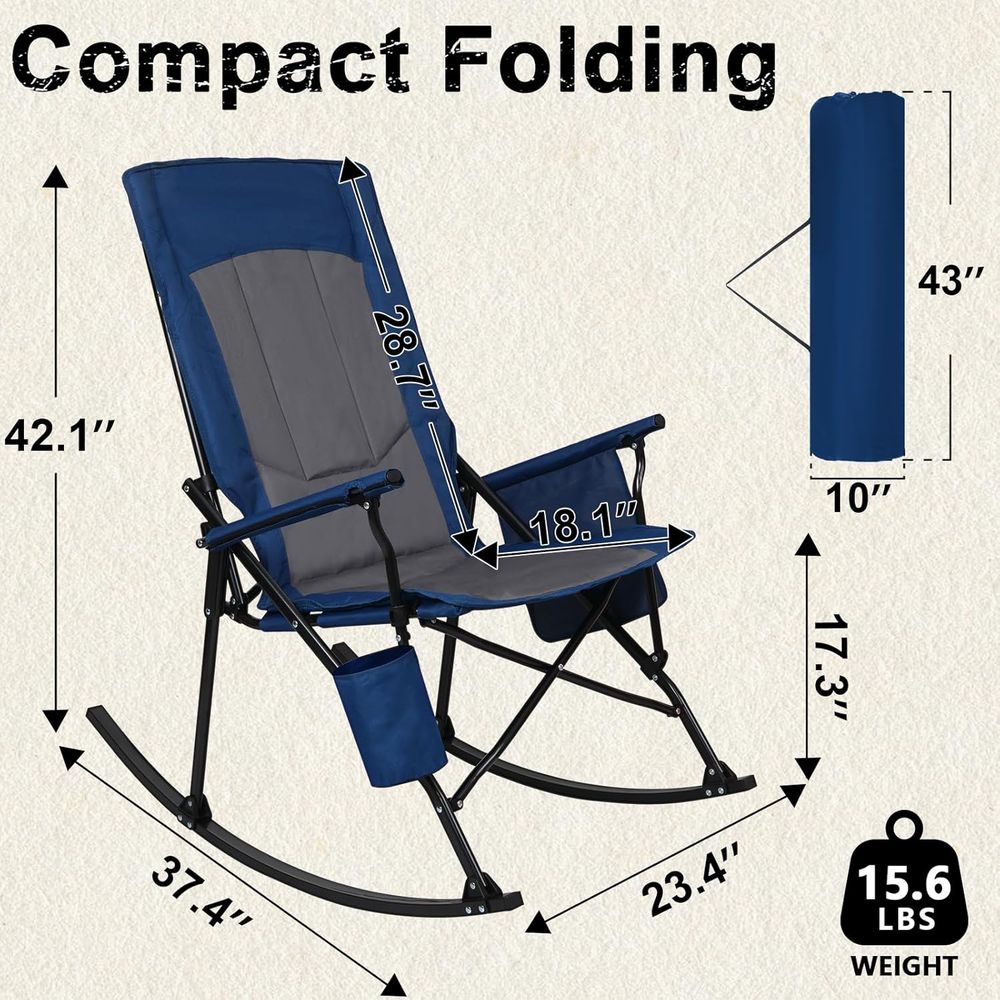 2 Pack High ack Portale Rockin - Outdoor Camping Rocker recension och pris