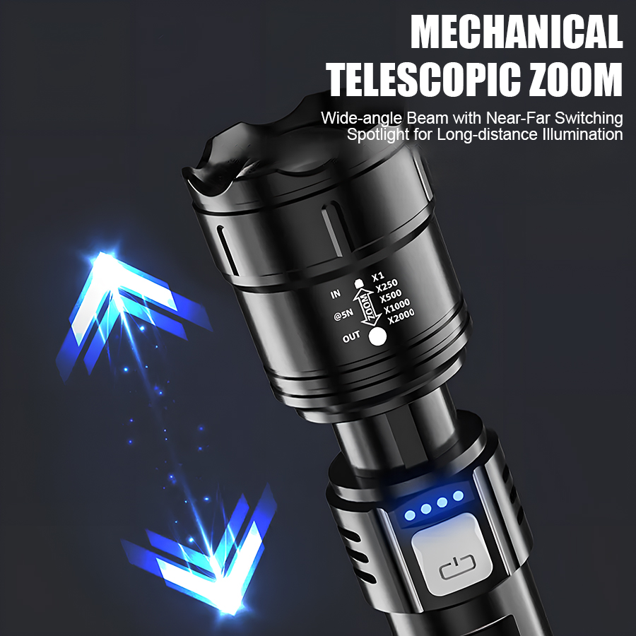 High Power P50 LED Flashlight  - Outdoor Camping Glamping recension och pris
