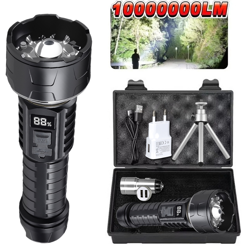 COB LED Flashlight Rechargeabl - Outdoor Camping Lighting recension och pris