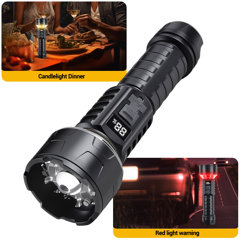 COB LED Flashlight Rechargeabl - Outdoor Camping Lighting recension och pris