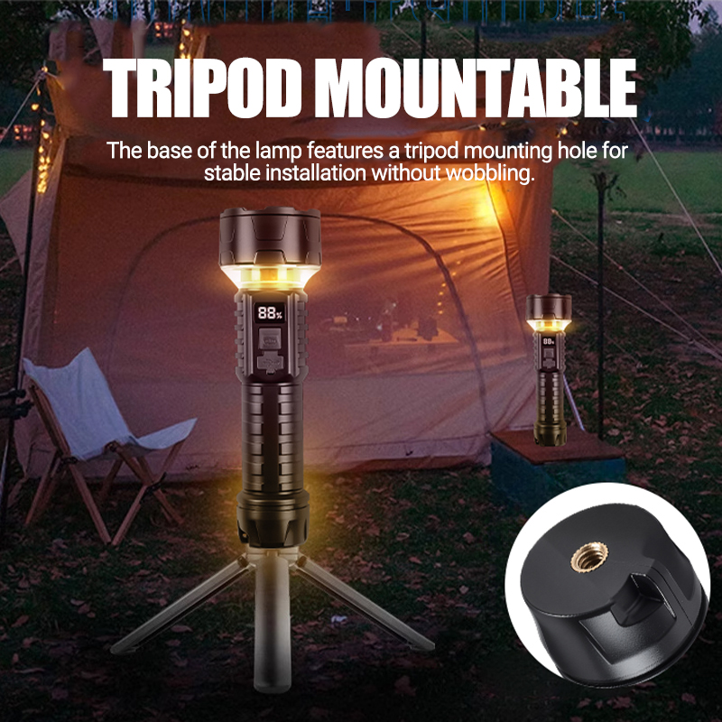 COB LED Flashlight Rechargeabl - Outdoor Camping Lighting recension och pris