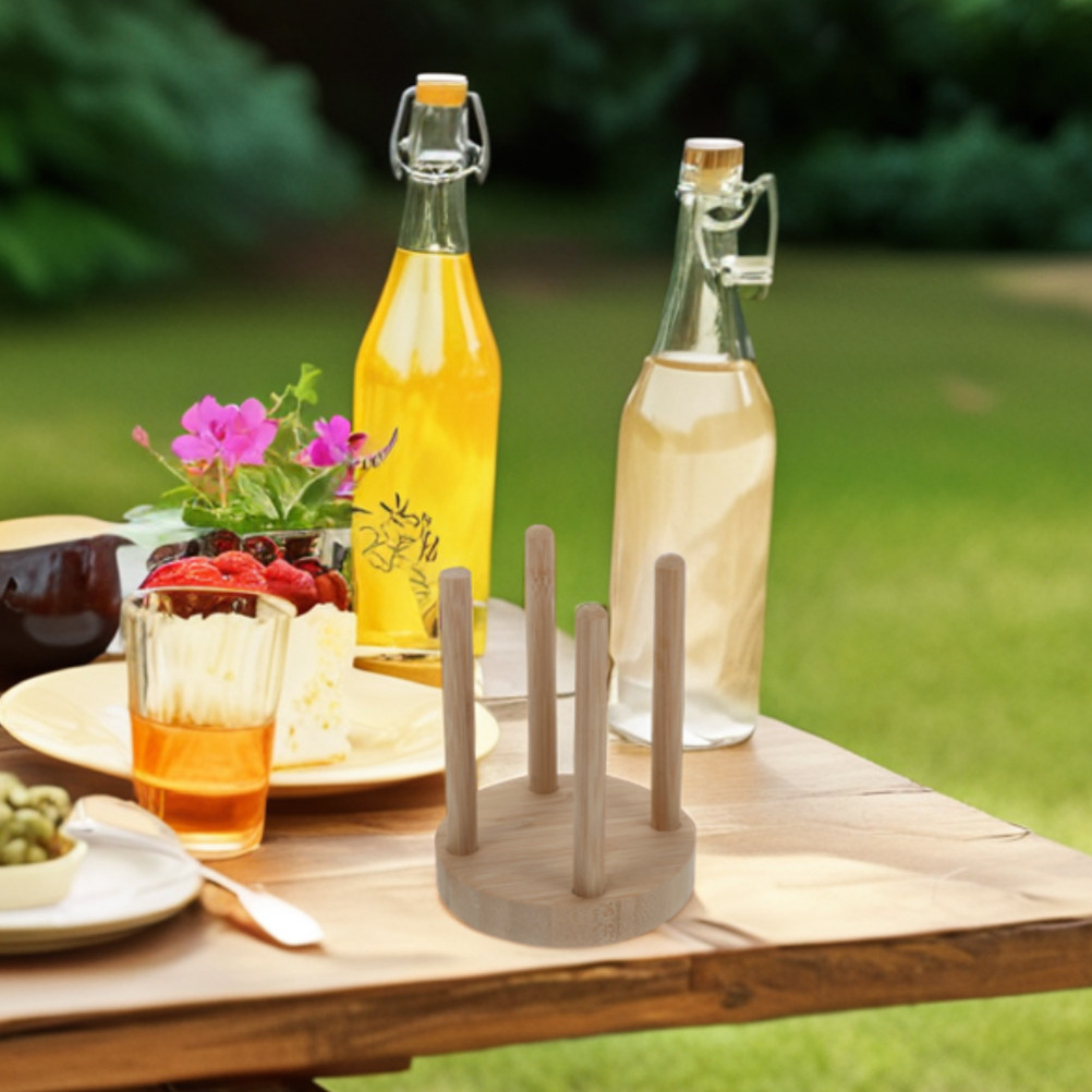 Compact Wooden Cup Holder for  - Outdoor Camping Stores recension och pris