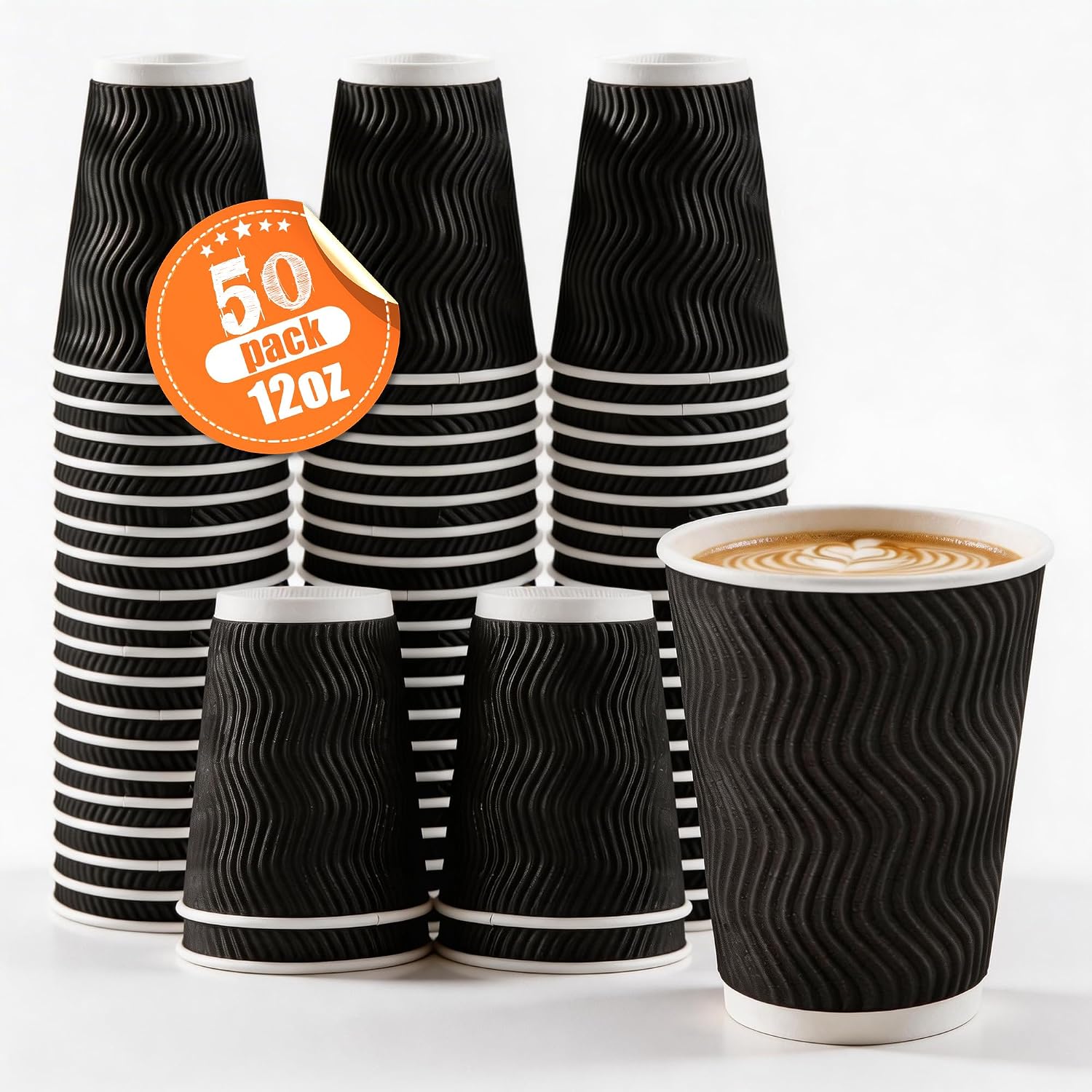 50 Pack 12oz Ripple Wall Dispo - Outdoor Camping Wallpaper recension och pris