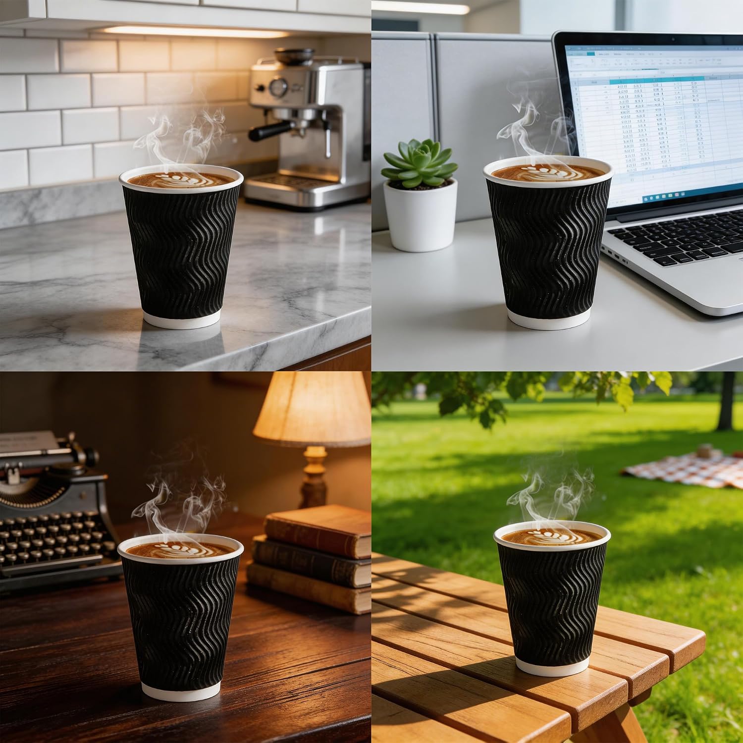 50 Pack 12oz Ripple Wall Dispo - Outdoor Camping Wallpaper recension och pris