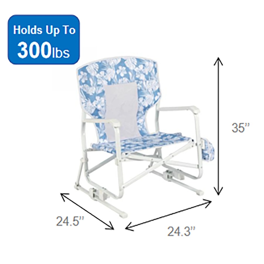 Mainstays Blue Low‑Sitting Bea - Outdoor Camping Rocker recension och pris