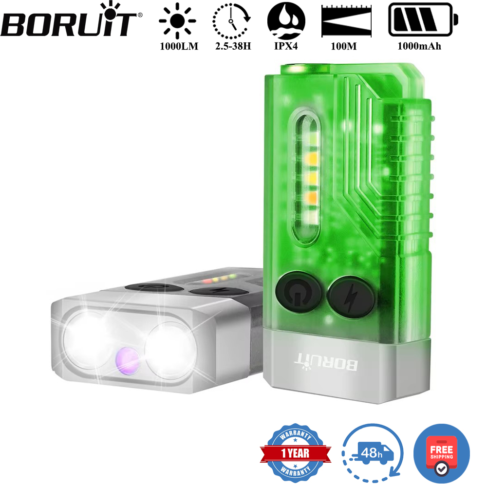 BORUiT V10 Keychain UV LED EDC - Outdoor Camping Glamping recension och pris