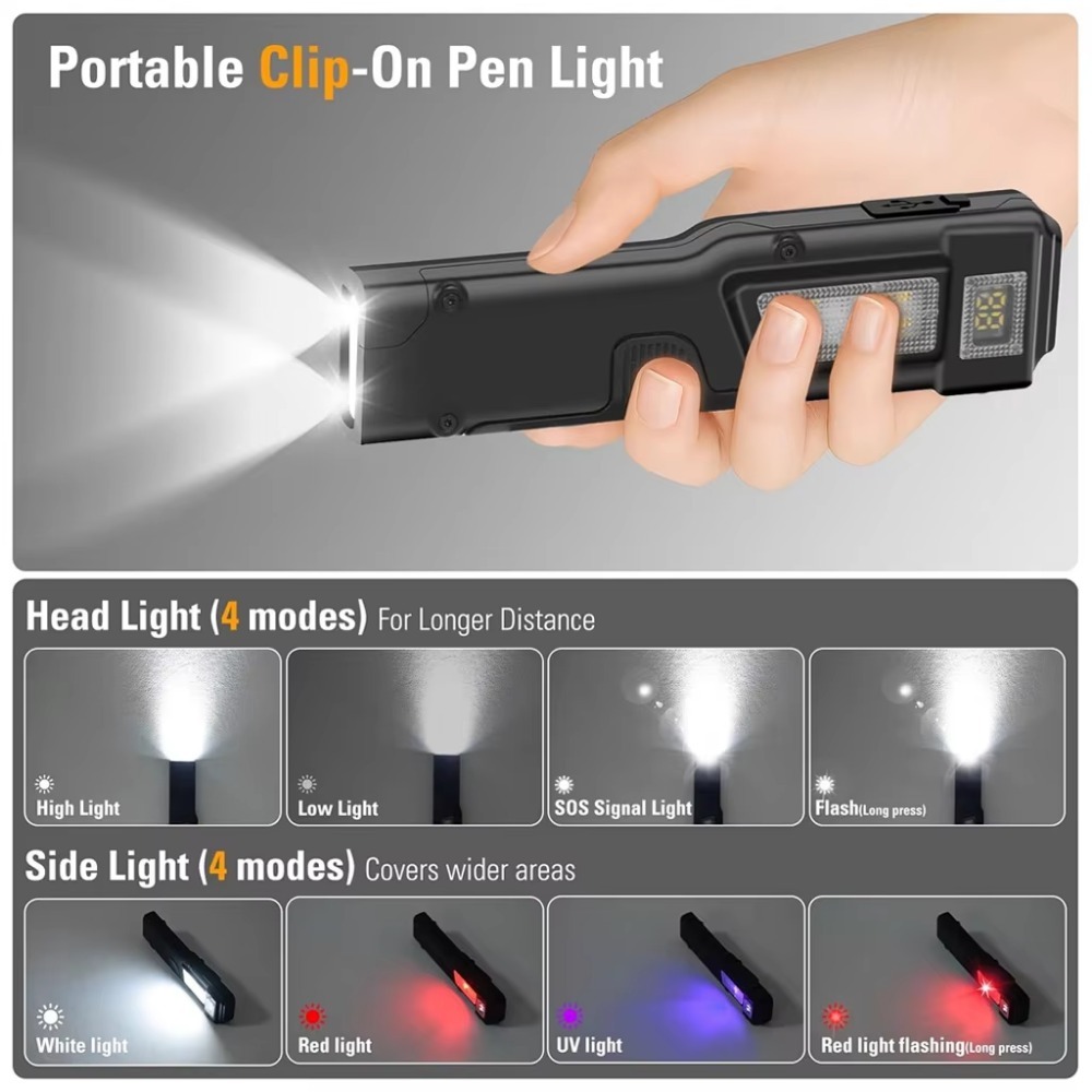 Ultra-Thin EDC Rechargeable LE - Outdoor Camping Glamping recension och pris
