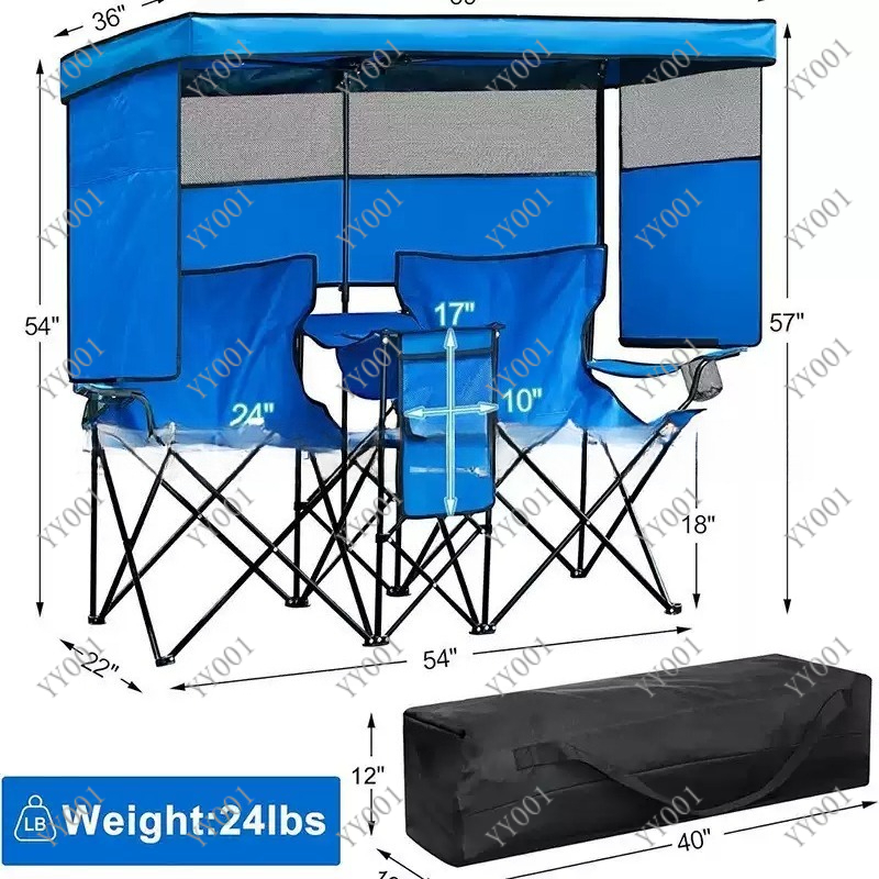 Portable Double Folding Campin - Outdoor Camping Folding Chair recension och pris