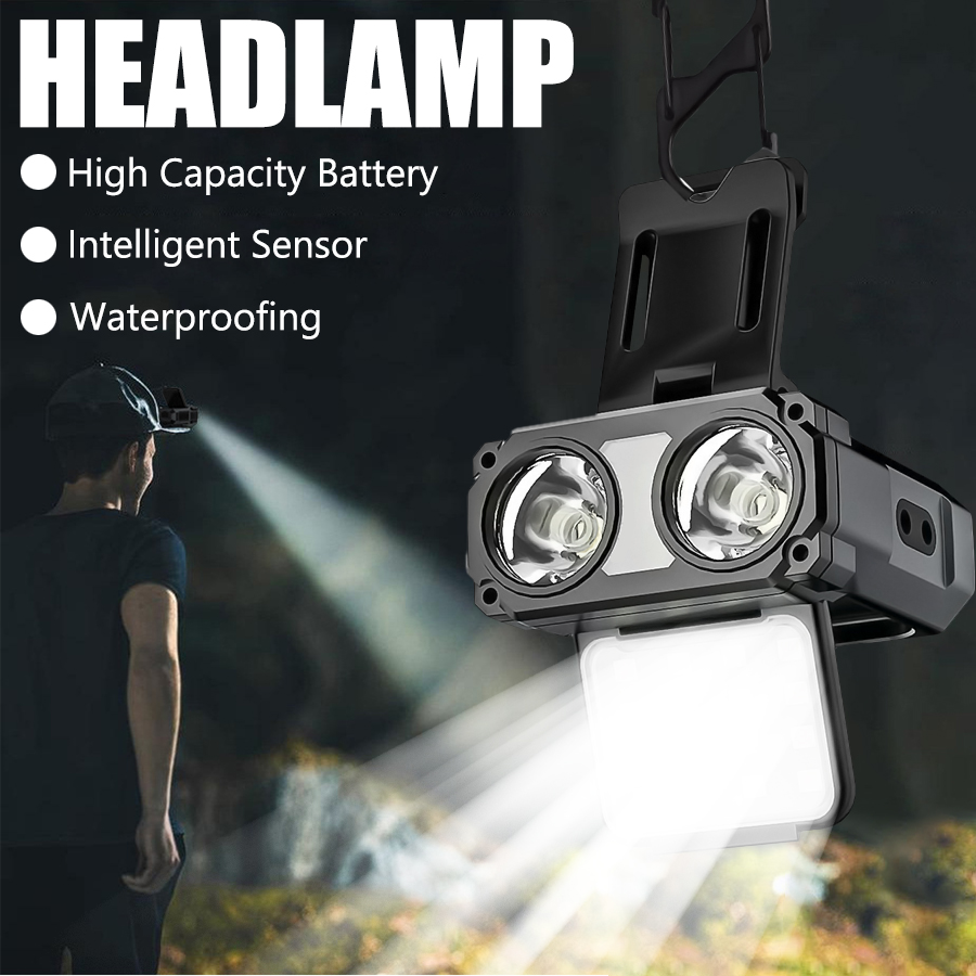 Sensor COB LED Headlamp Cap Cl - Outdoor Camping Glamping recension och pris