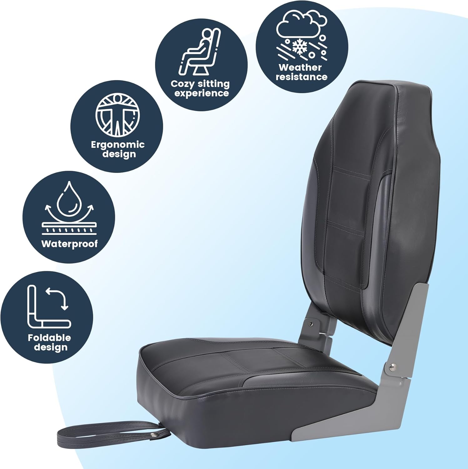 2 Pack Folding Boat Seats, Hig - Folding Chair recension och pris