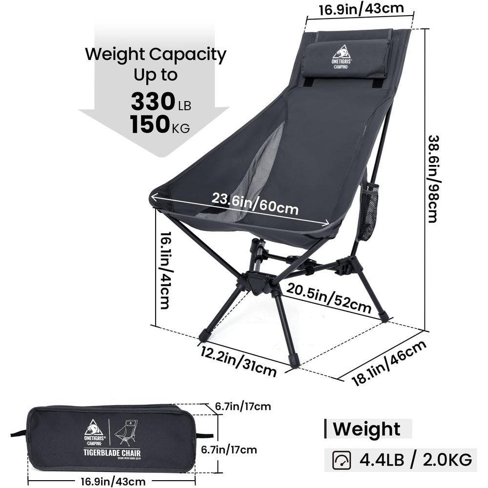 Tigerblade High Back Camping C - Folding Chair recension och pris